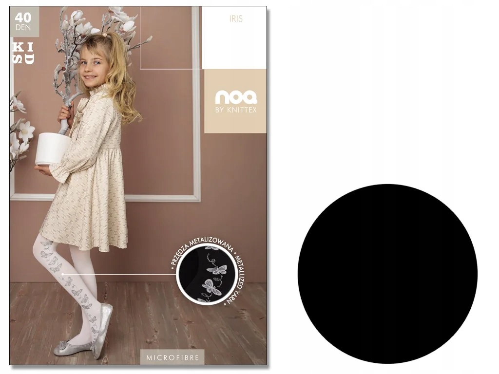 

Rajstopy dla dzieci motyle 40 den 128-134 Nero