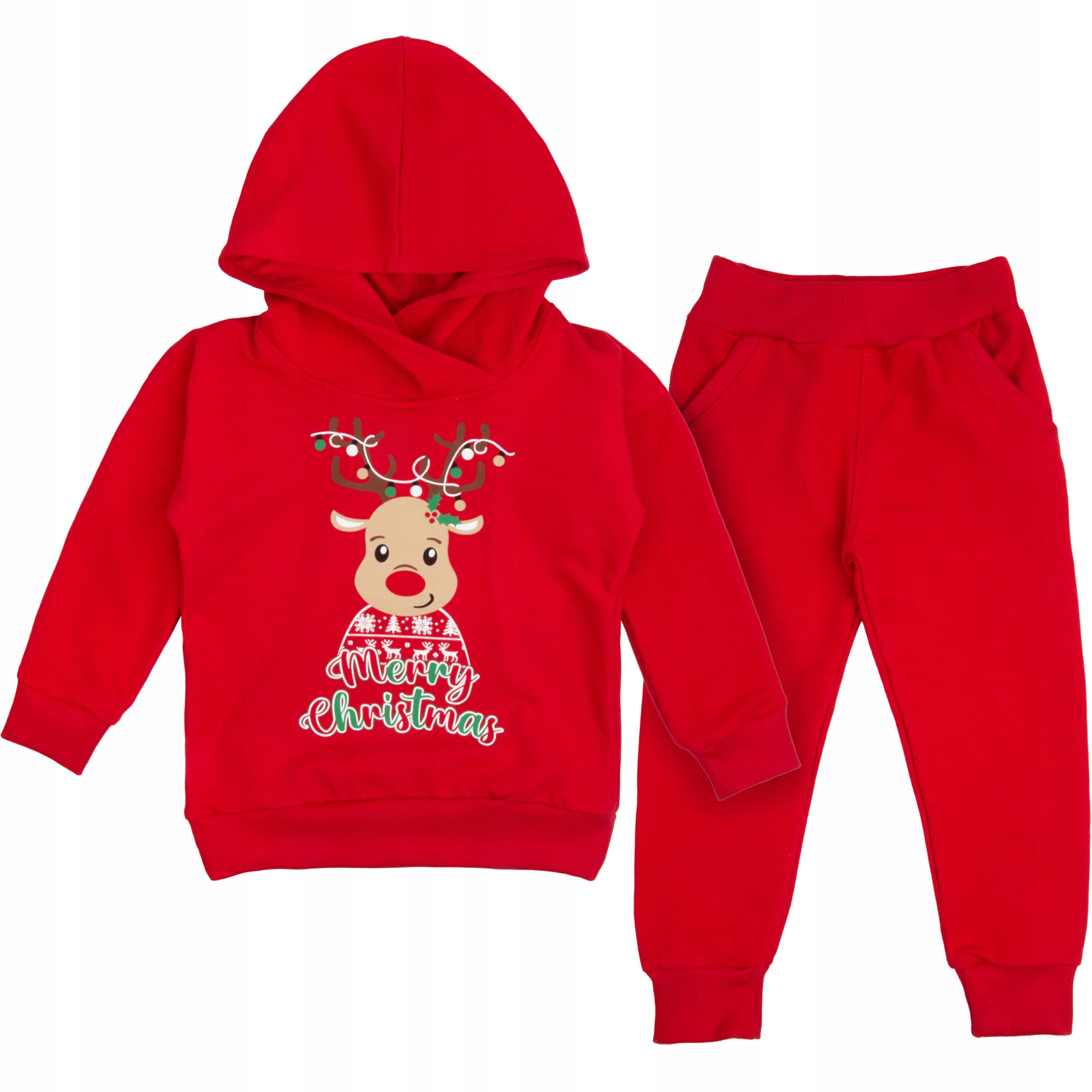 

Dres Świąteczny Z Reniferem bluza spodnie 122