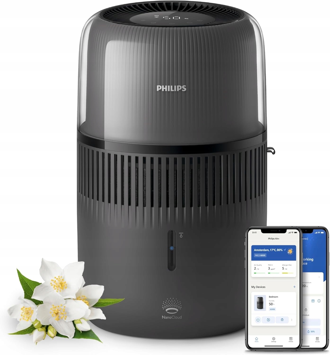 Philips 5000 Series Smart Nawilżacz powietrza parowy 4.5L 300ml/h do 45m2