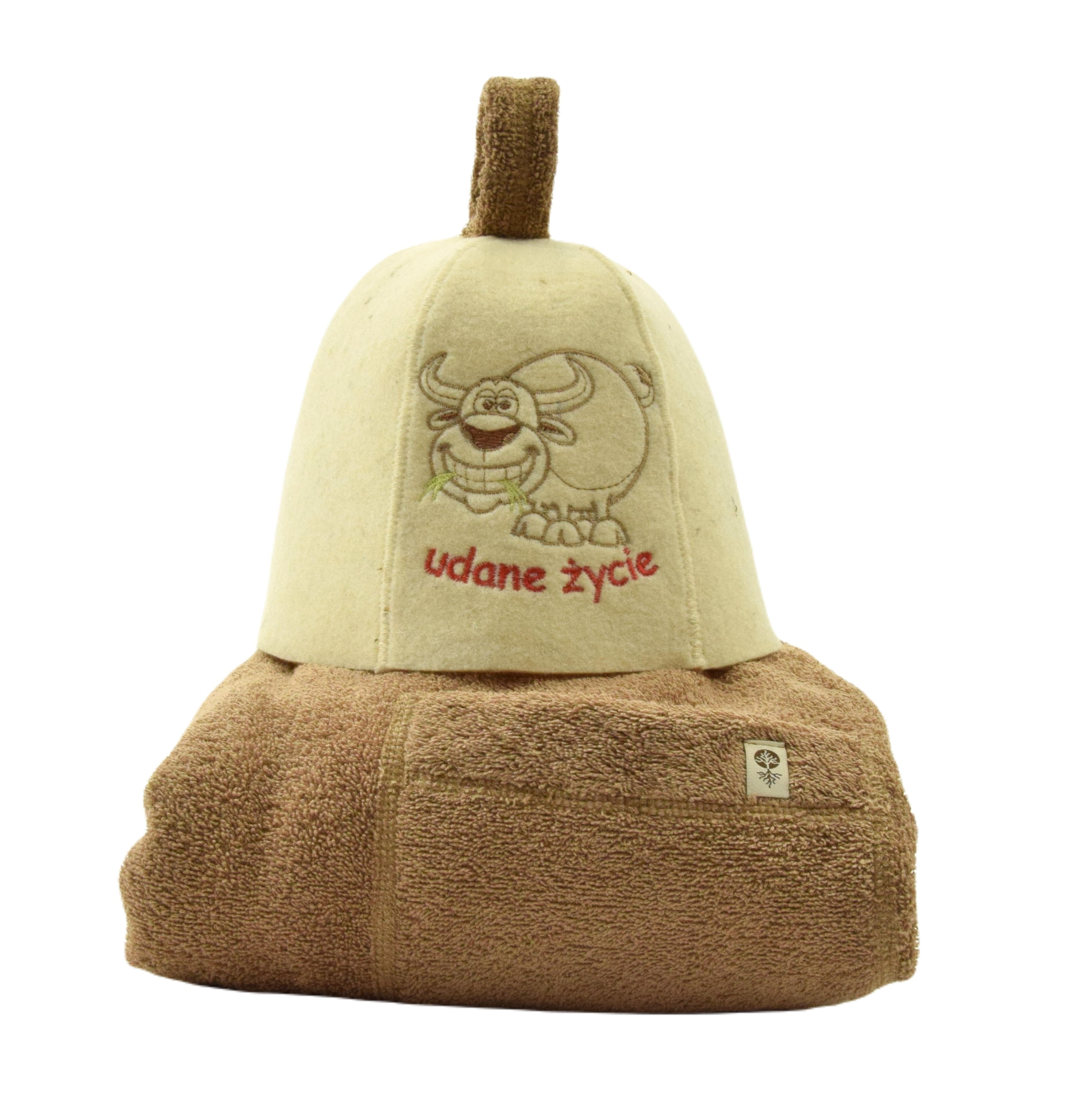 Čepice do sauny z vlny Kilt bavlna pánský set 2 ks vel XXL