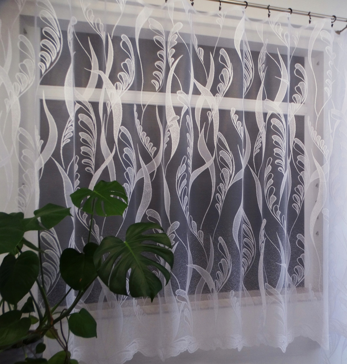 Mg Záclona 125/091 Bílá 360x180 cm Hotová S Páskou K