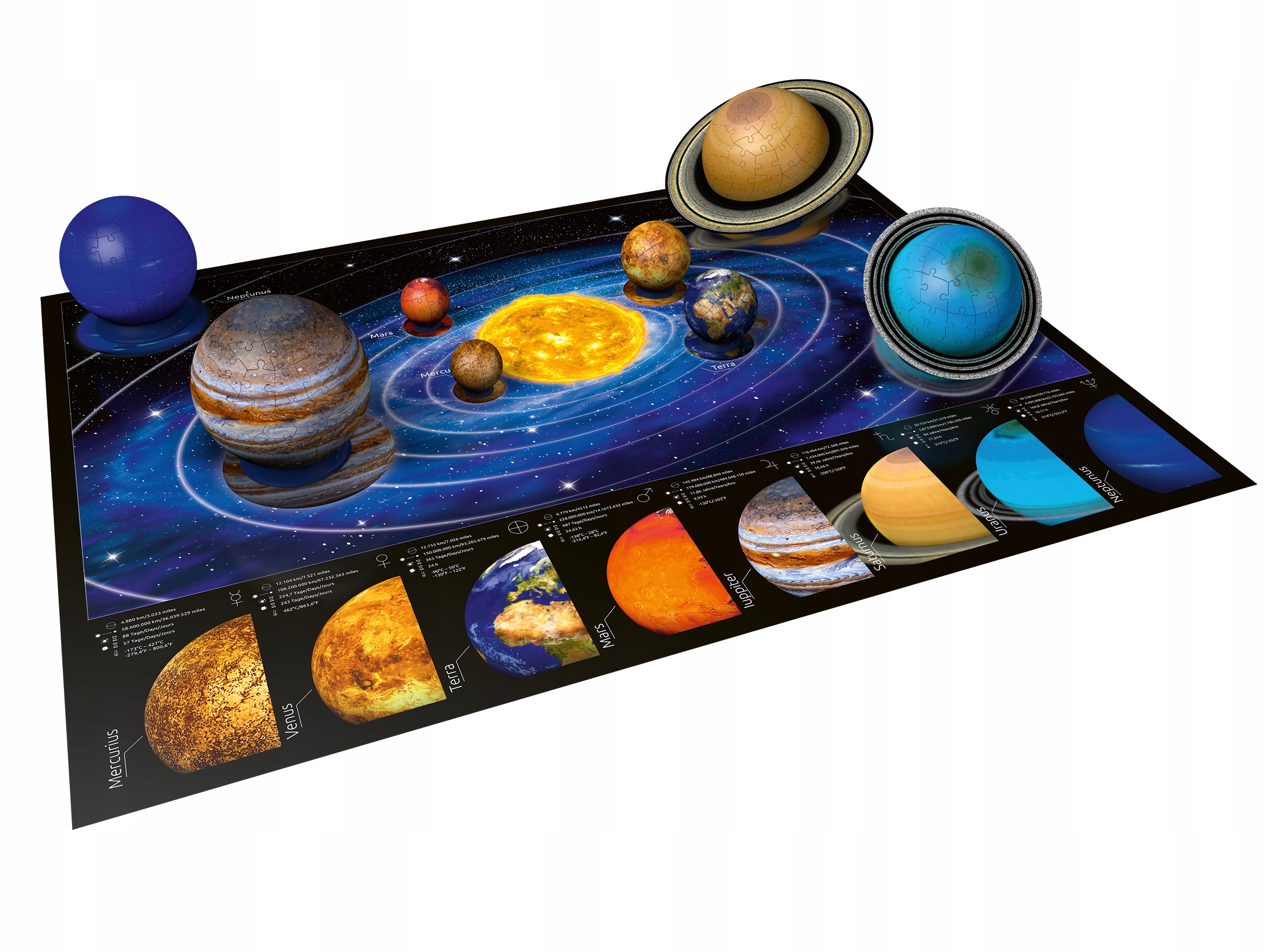 Puzzle 3D Solar System 8 Planet 522 el. 116683 Ravensburger Marka Ravensburger