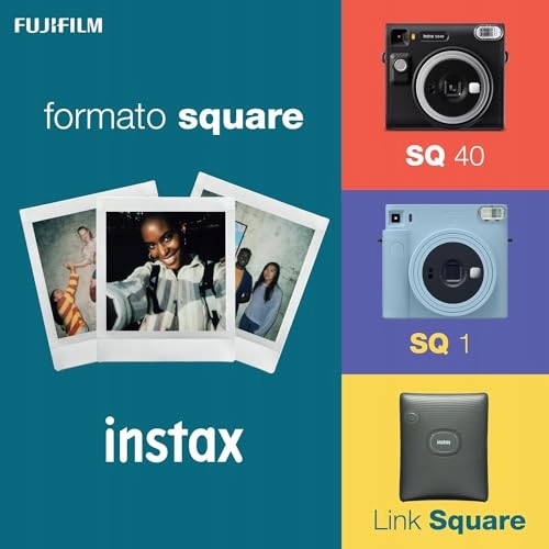 INSTAX Aparat Fotograficzny Square Link Ash White Kolorowy Druk — miniatura 6