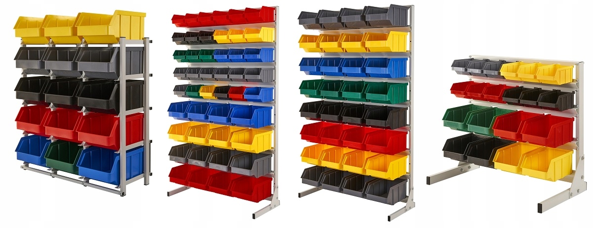 REGAŁ WARSZTATOWY R1 03430 Z POJEMNIKAMI Wysokość produktu 161 cm