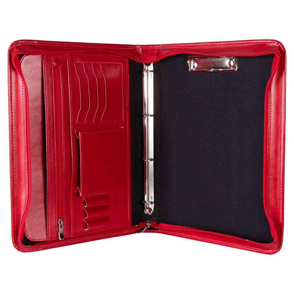 Biwuar skórzany aktówka na dokumenty czerwony A4 - Tizano BW05 Marka inna