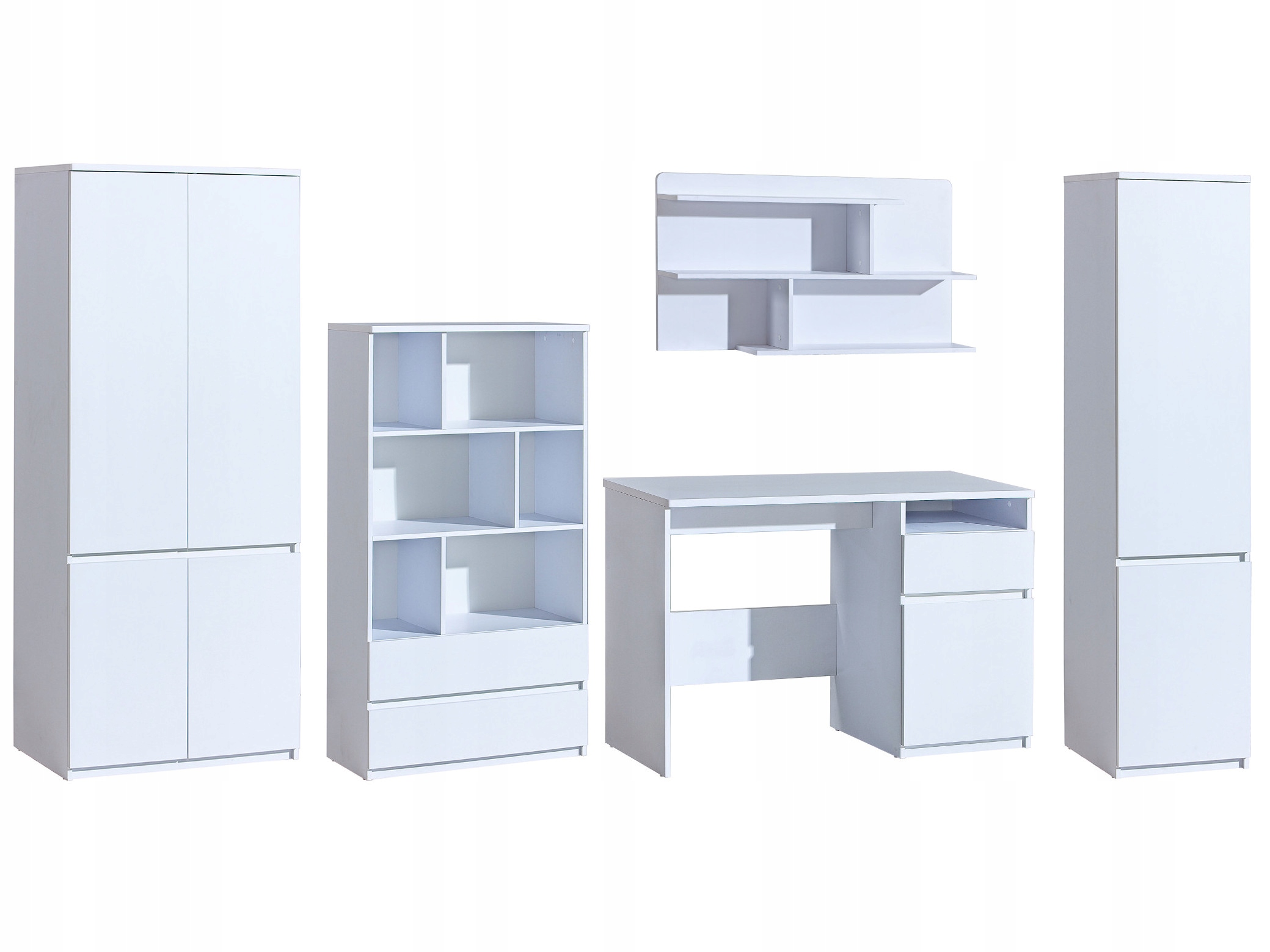 MEBLOŚCIANKA ZESTAW MEBLI MŁODZIEŻOWYCH Z BIURKIEM REGAŁ SZAFA ARKADO 23 Kod producenta arkado z23b/w+b