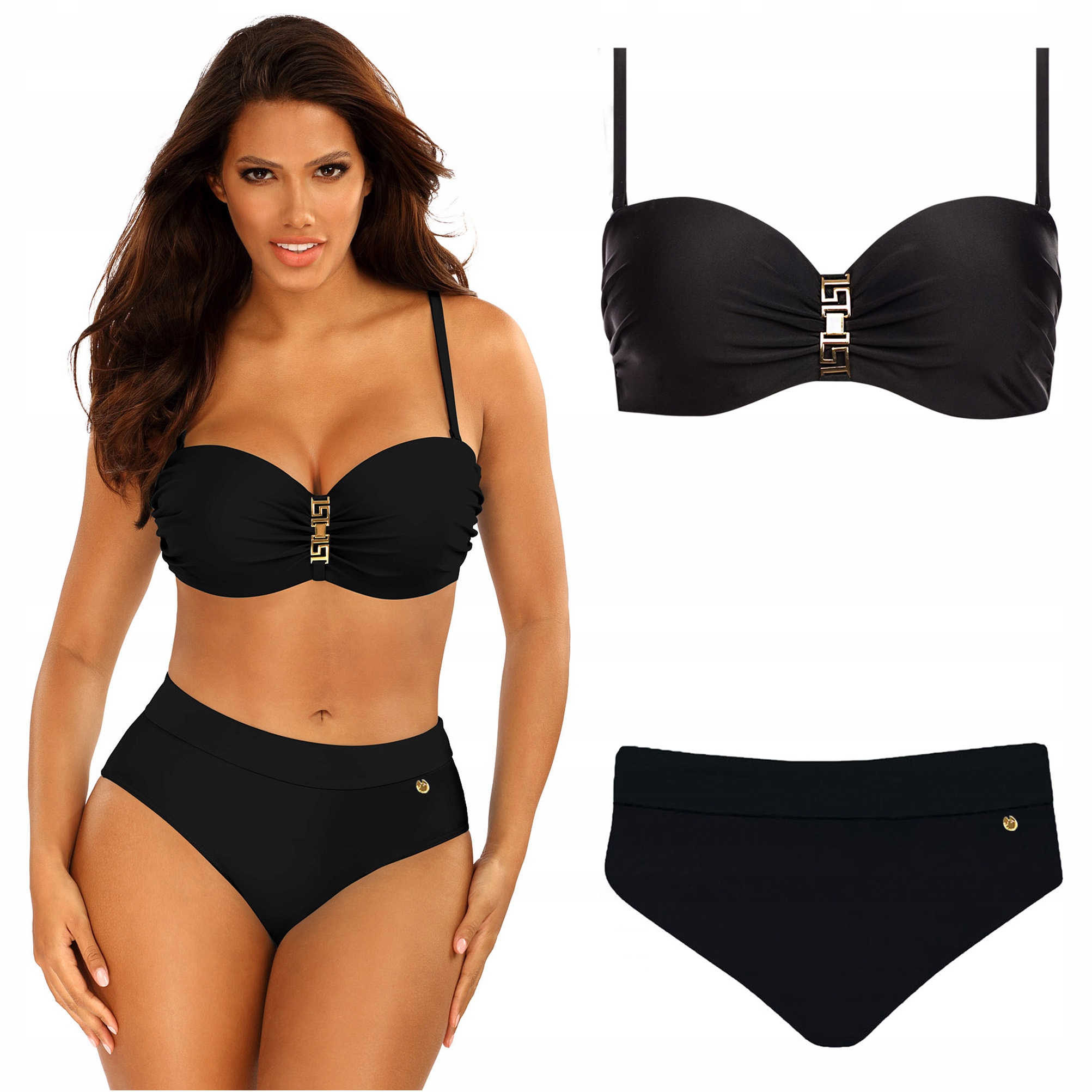 Strój kąpielowy dwuczęściowy wysoki stan Self 730 CH4 Gold 36C S 65C