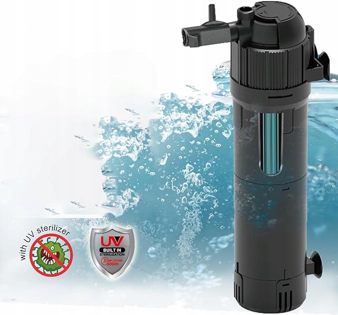 Levně Yolispa 3 v 1 akvarijní filtr ponořitelný výkonový filtr 5 v 1