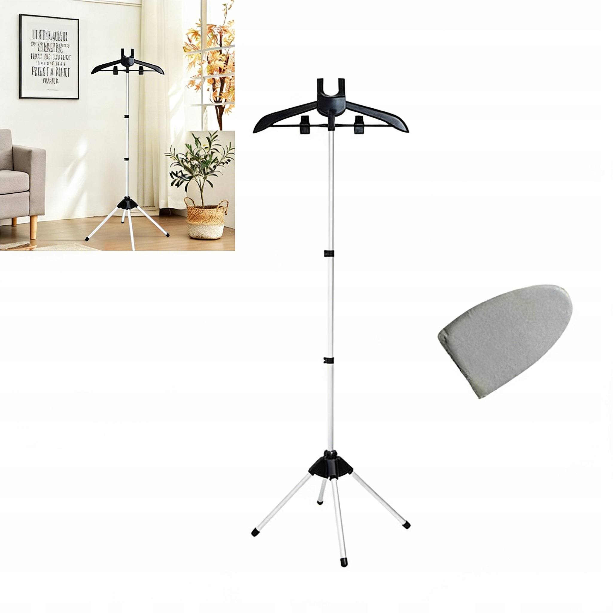 Regulowany stojak na parownicę, szary