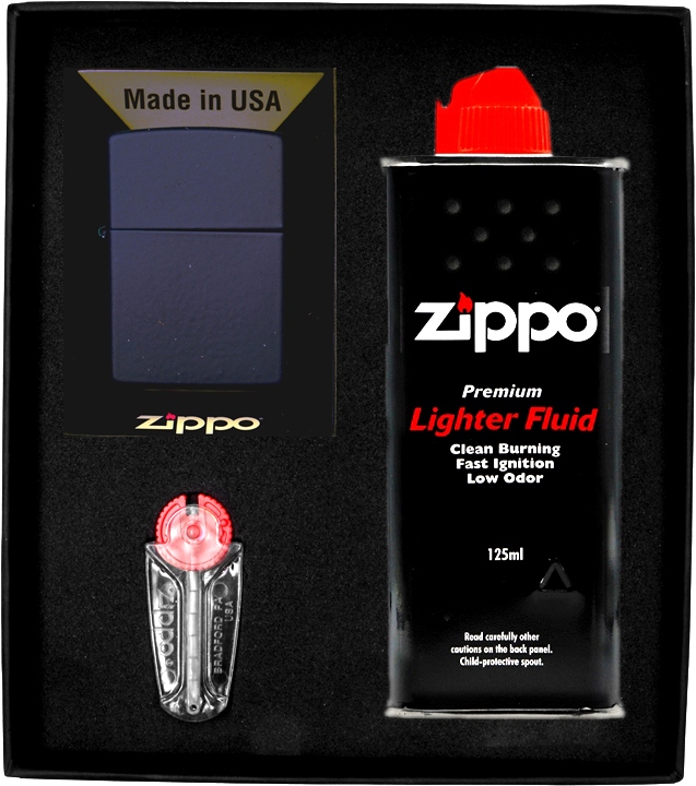 Sada Zippo Zapalovač Navy Blue Matte Dárkový No1
