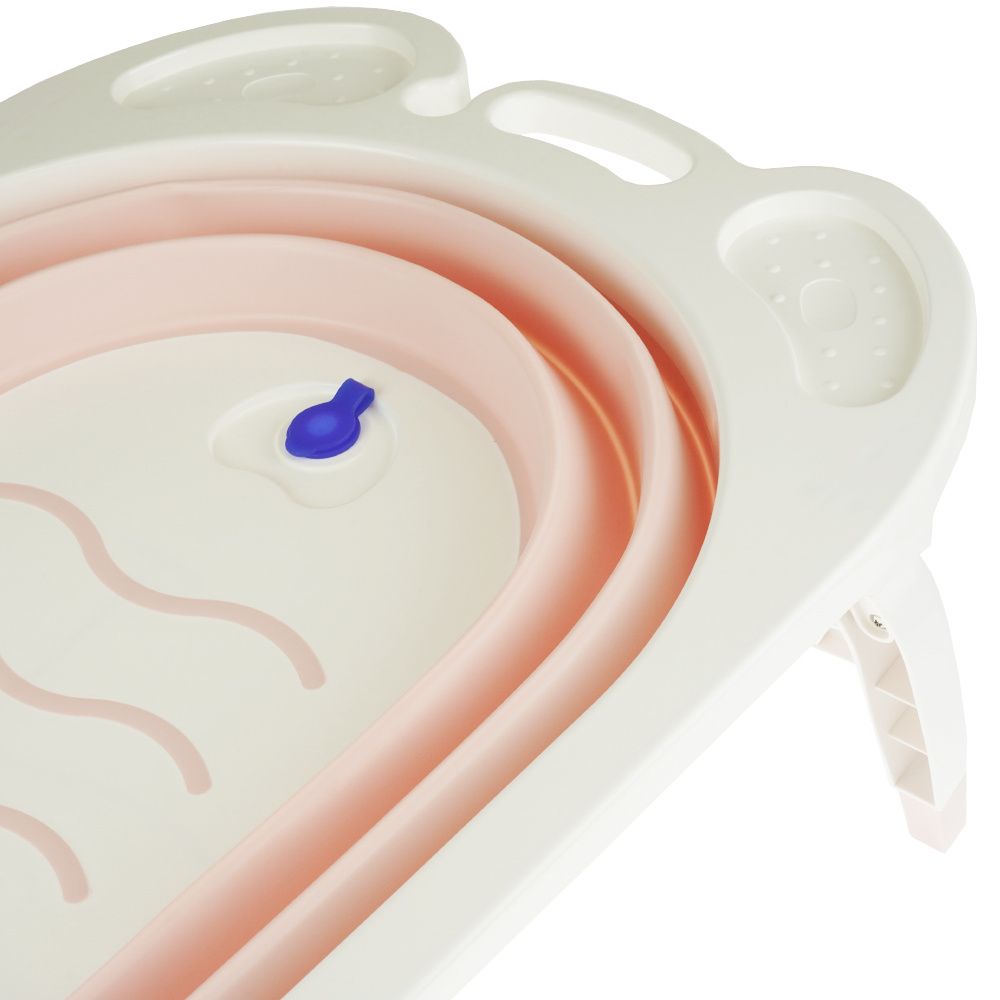Wanienka wanna turystyczna dla dzieci składana antypoślizgowe dno korek róż Rodzaj składana