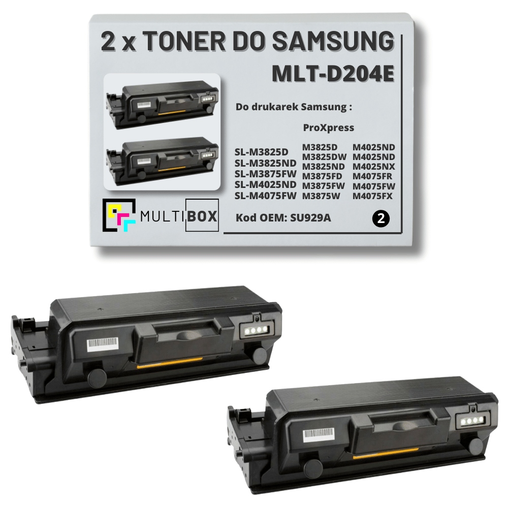 2x Nowy Toner MLT-D204E do Samsung ProXpress M3825ND M3875FD M4025ND M4075F