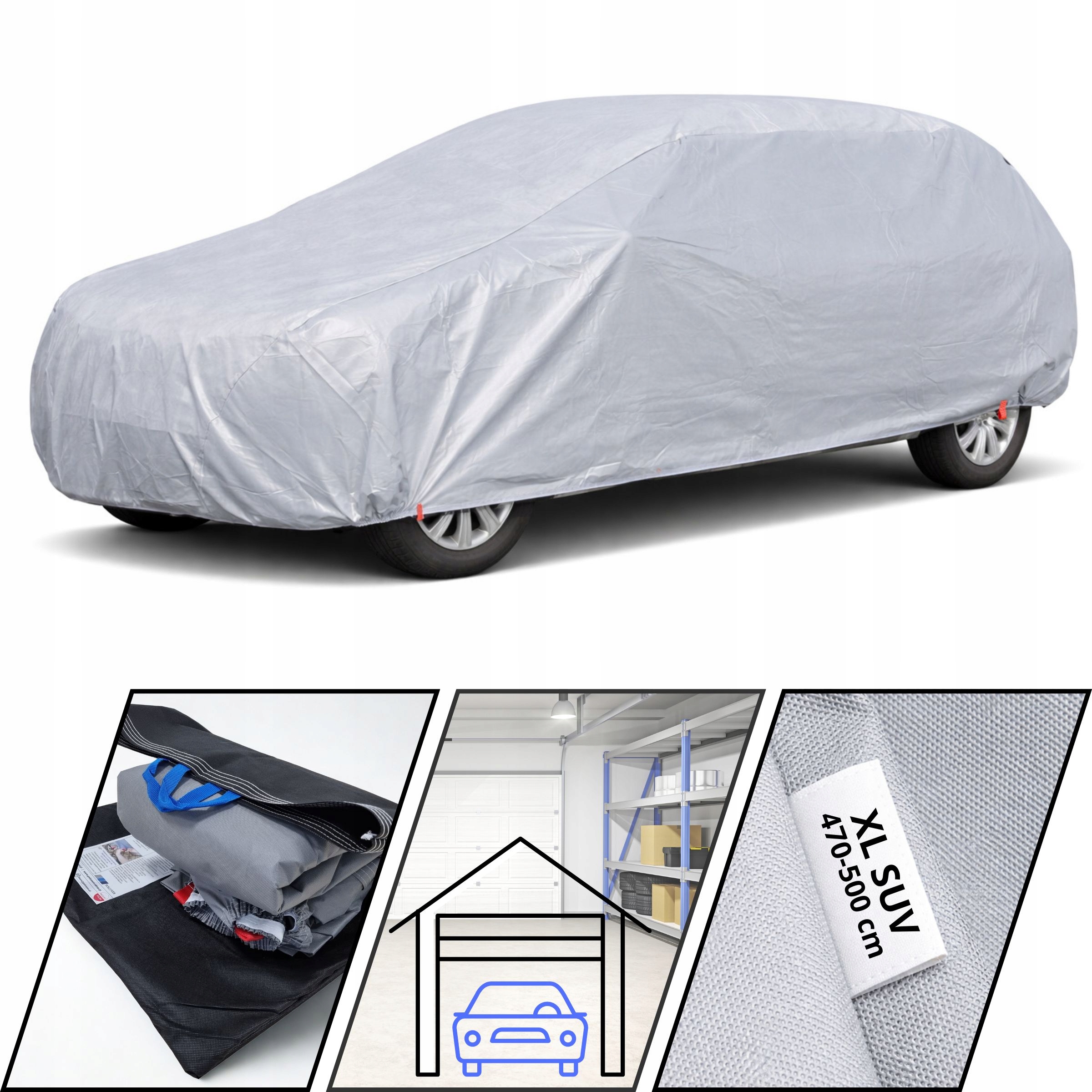 Polcover Autoplachta Simple vel. XL 500 cm Suv pro ochranu v garáži