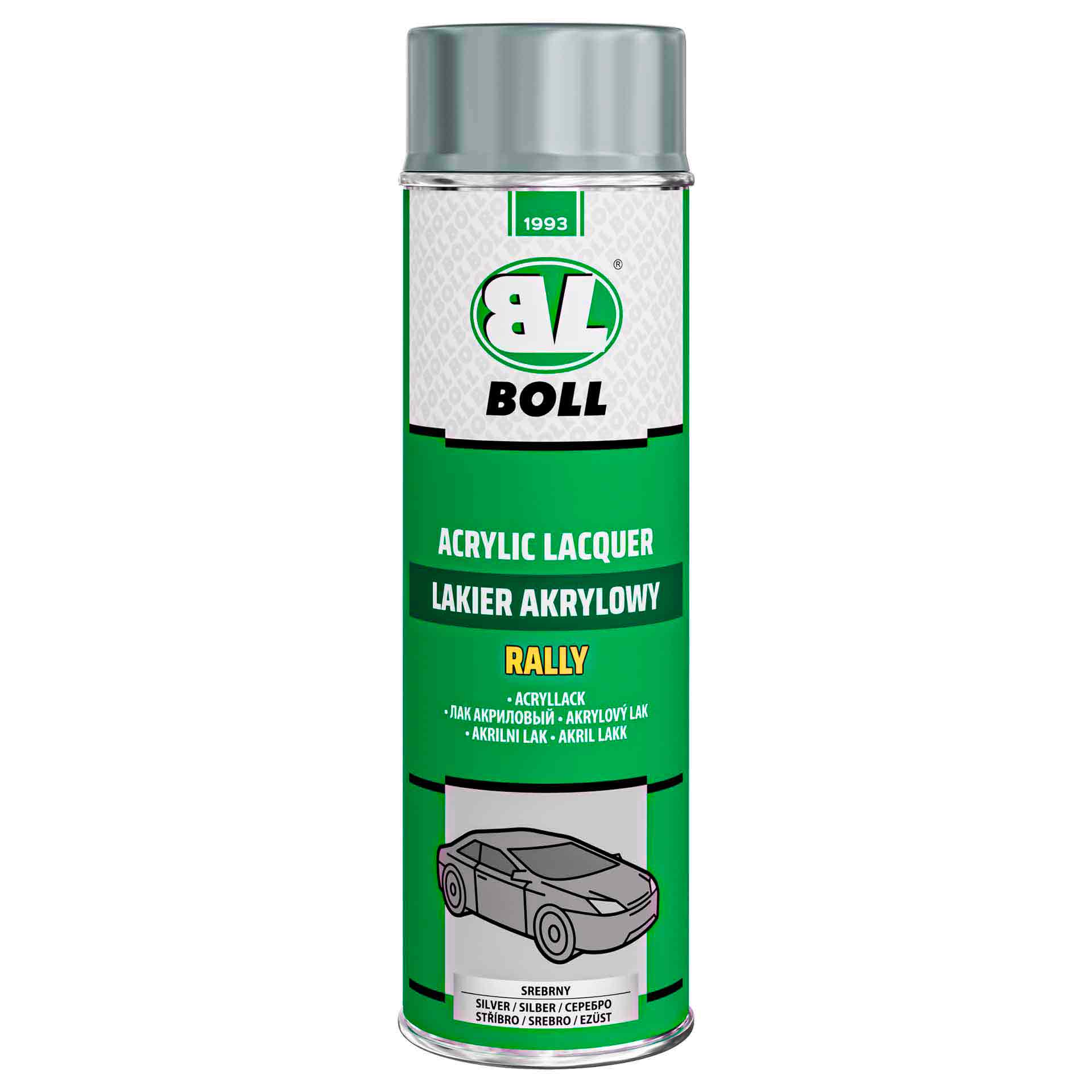 Boll lakier akrylowy rally spray srebrny