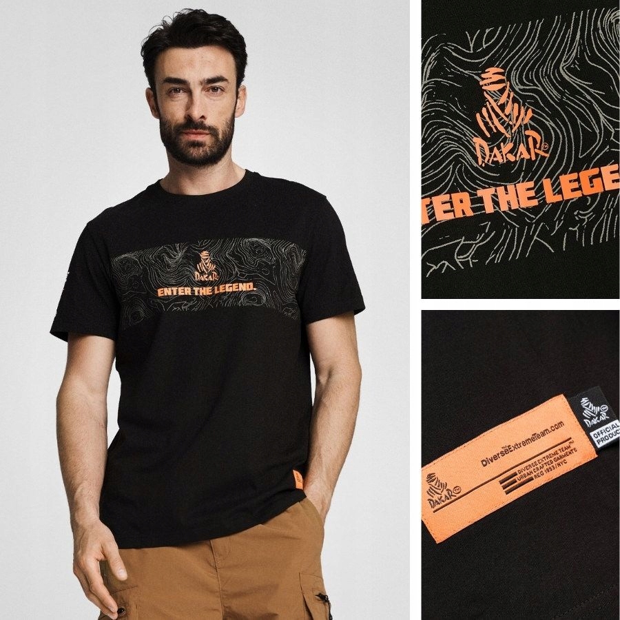 KOSZULKA MĘSKA DIVERSE T-SHIRT PODKOSZULEK BLUZKA SPORTOWA RAJD DAKAR