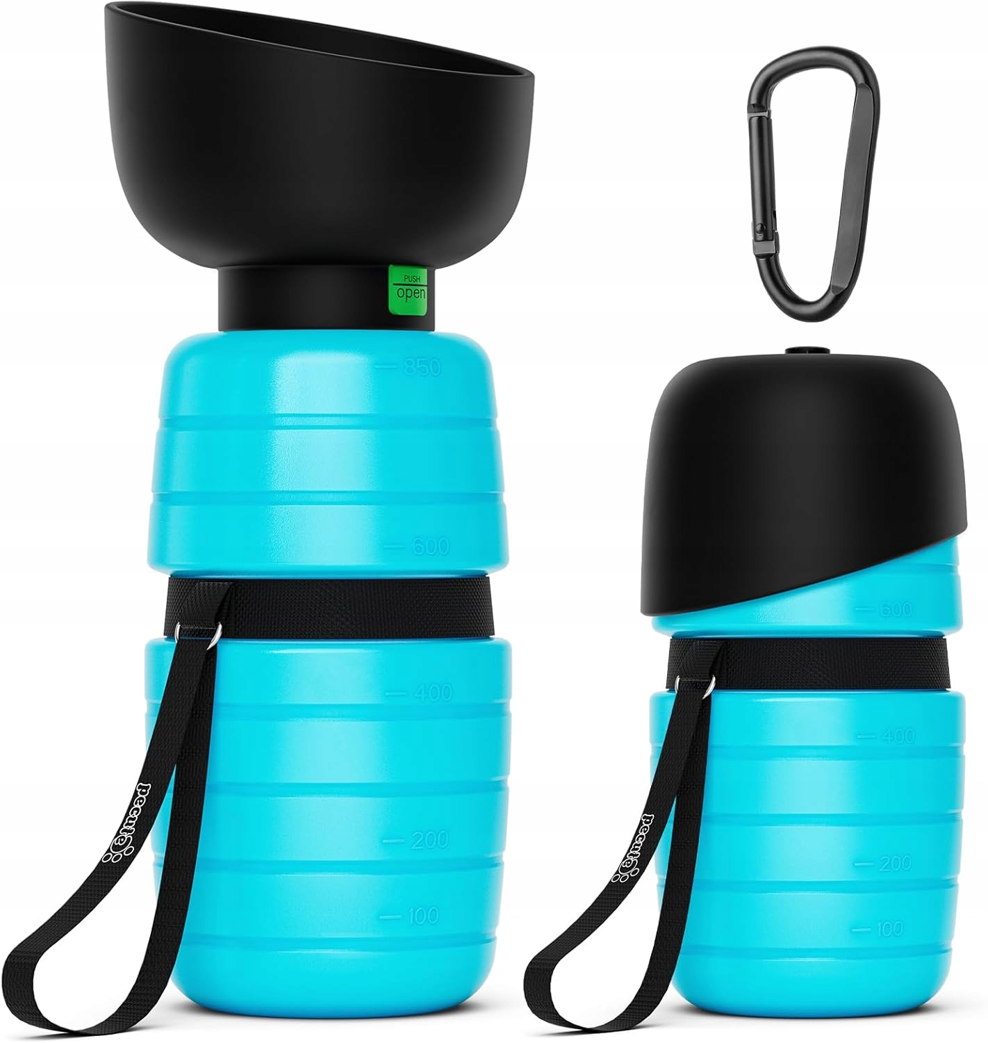 Cestovní Lahvička Pro Psa S Miskou, Nepropustná, 850 ML
