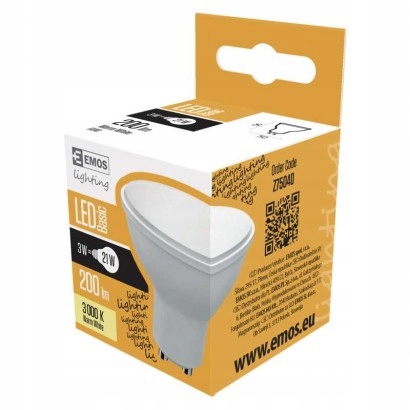 

Żarówka Led 3.3W GU10 200lm 3000K ciepła Emos
