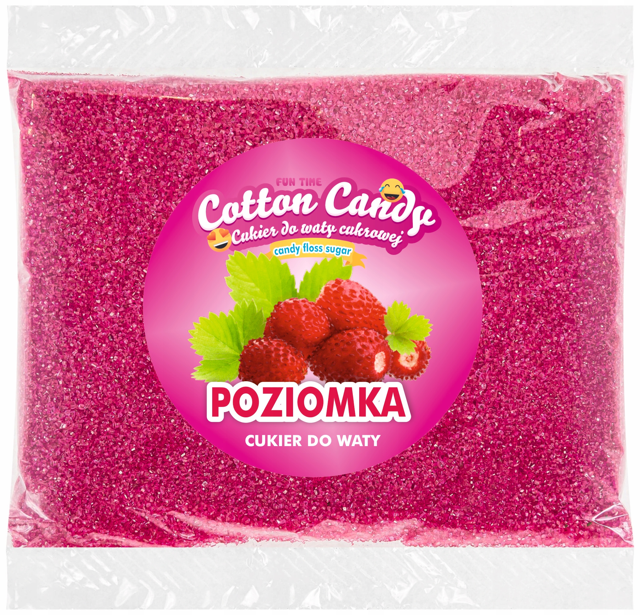 Cukier do Waty Cukrowej kolorowy POZIOMKA 100g