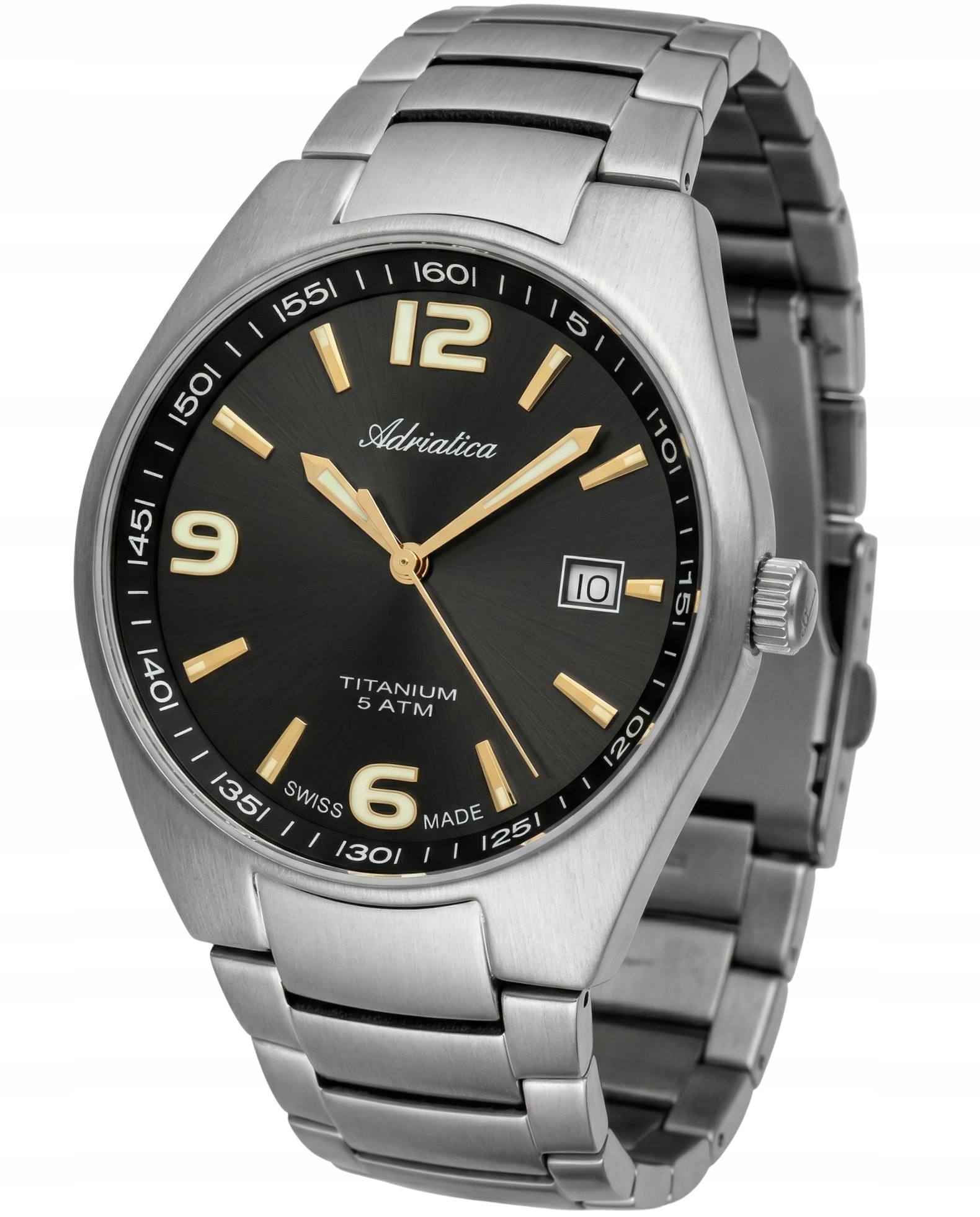 Nové Originální Pánské Hodinky Adriatica A1069.41G6Q titanová data gravírování