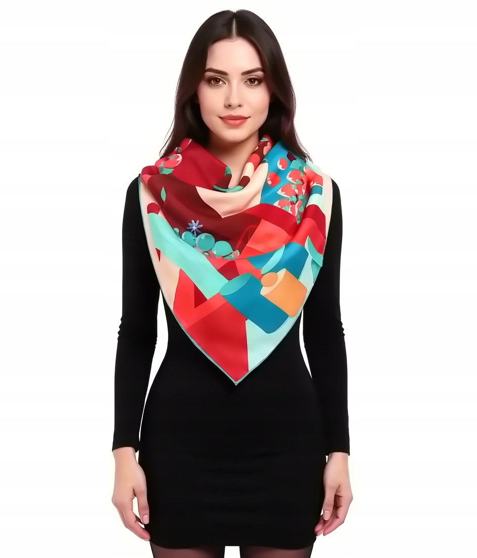 Hedvábný Šátek 100% Přírodní Morušový Hedvábí, Prémiová Kvalita