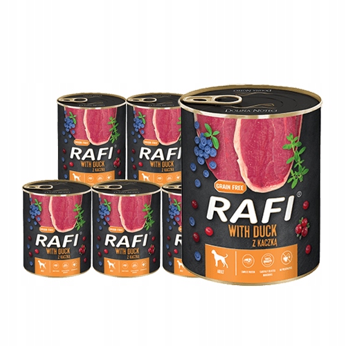 Levně Krmivo mokré pro psy Rafi kachna 800 g 12 Ks