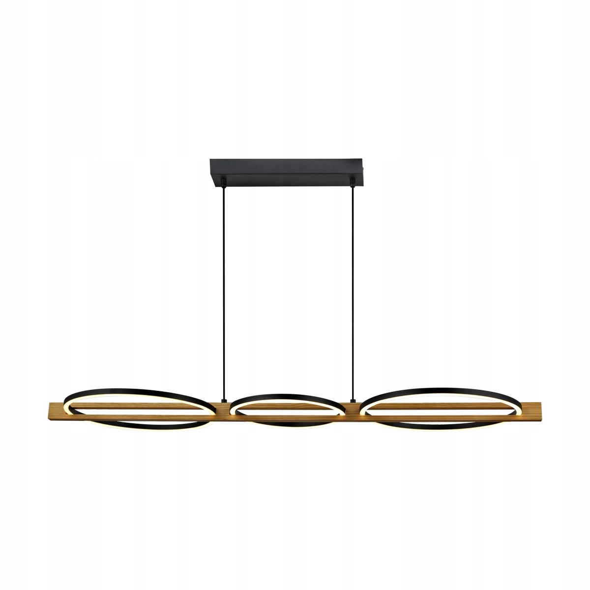 Natano Moderní černá 3-bodová Led závěsná lampa 38W 3000K IP20