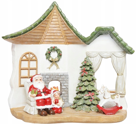 DOMEK LAMPKI LED MIKOŁAJ OZDOBA ŚWIĄTECZNA PREZENT Motyw inny