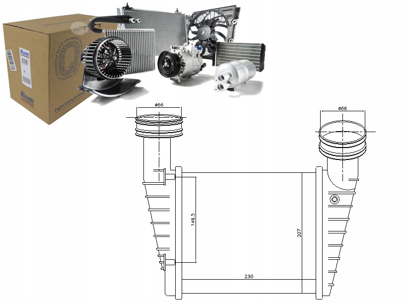 Nissens Intercooler 3B0145805D 8D0145805 C
