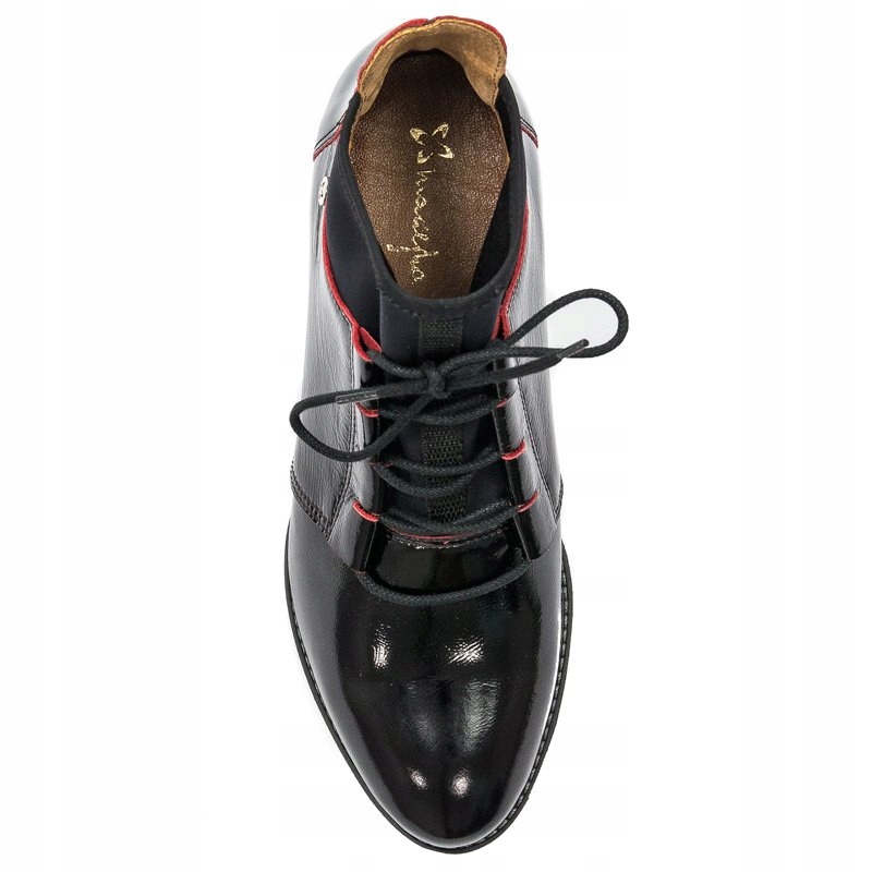 Botki damskie Maciejka 04744-16 skórzane czarno-czerwone r.40 Rozmiar 40