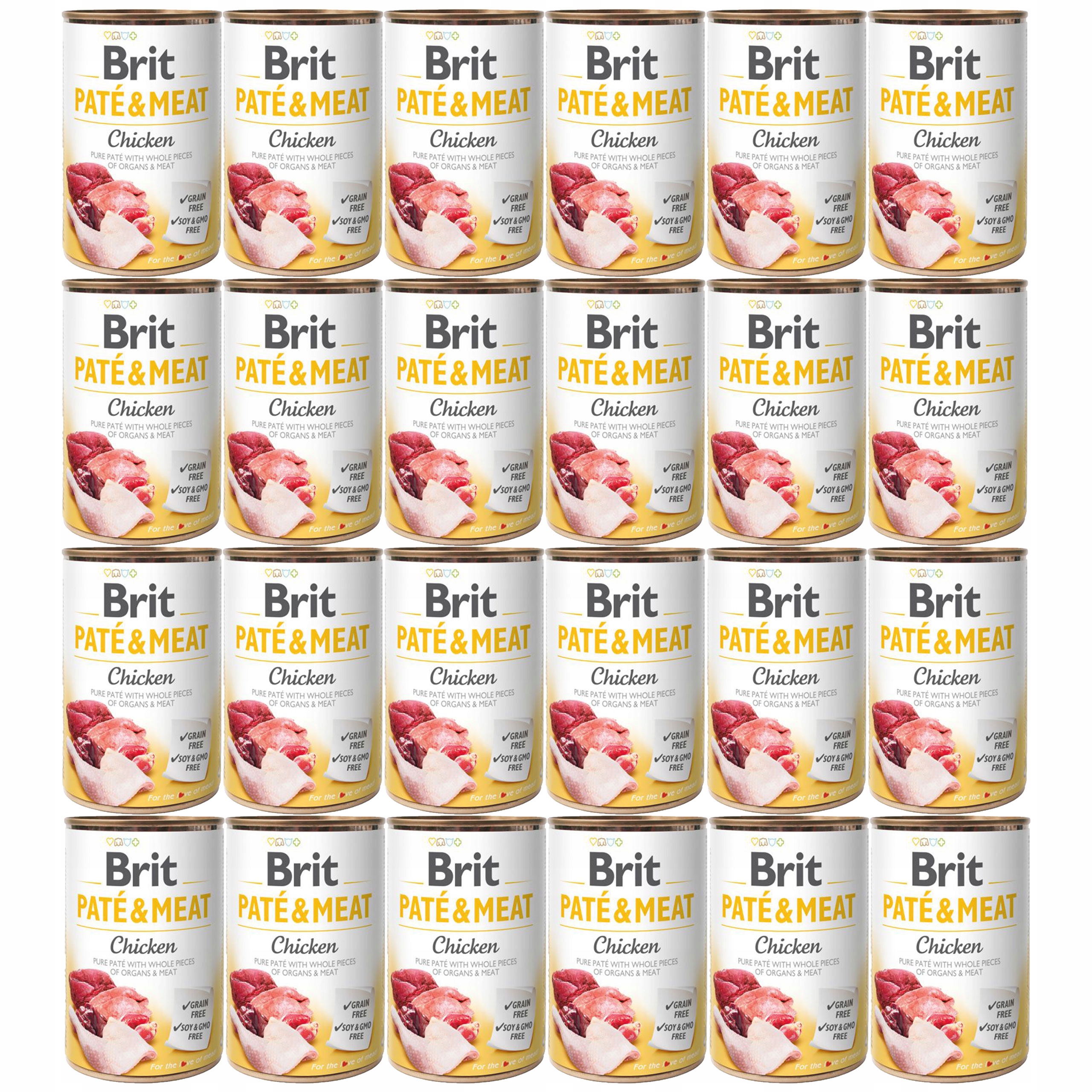 Levně Brit Pate & Meat Krmivo pro mokré psy Kuře 24 x 400 g