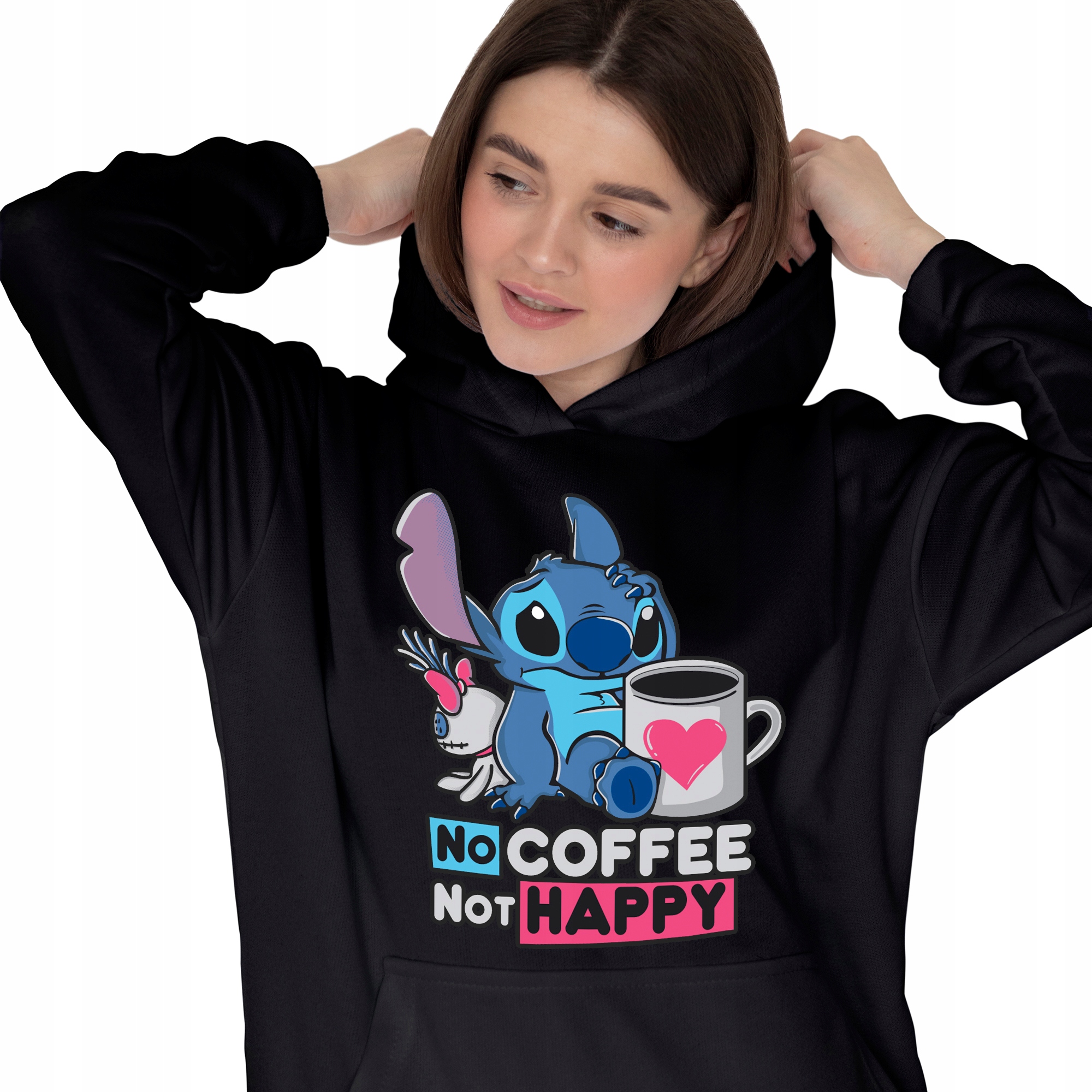 

Bluza Damska Z Kapturem Czarna Lilo I Stitch Wz L