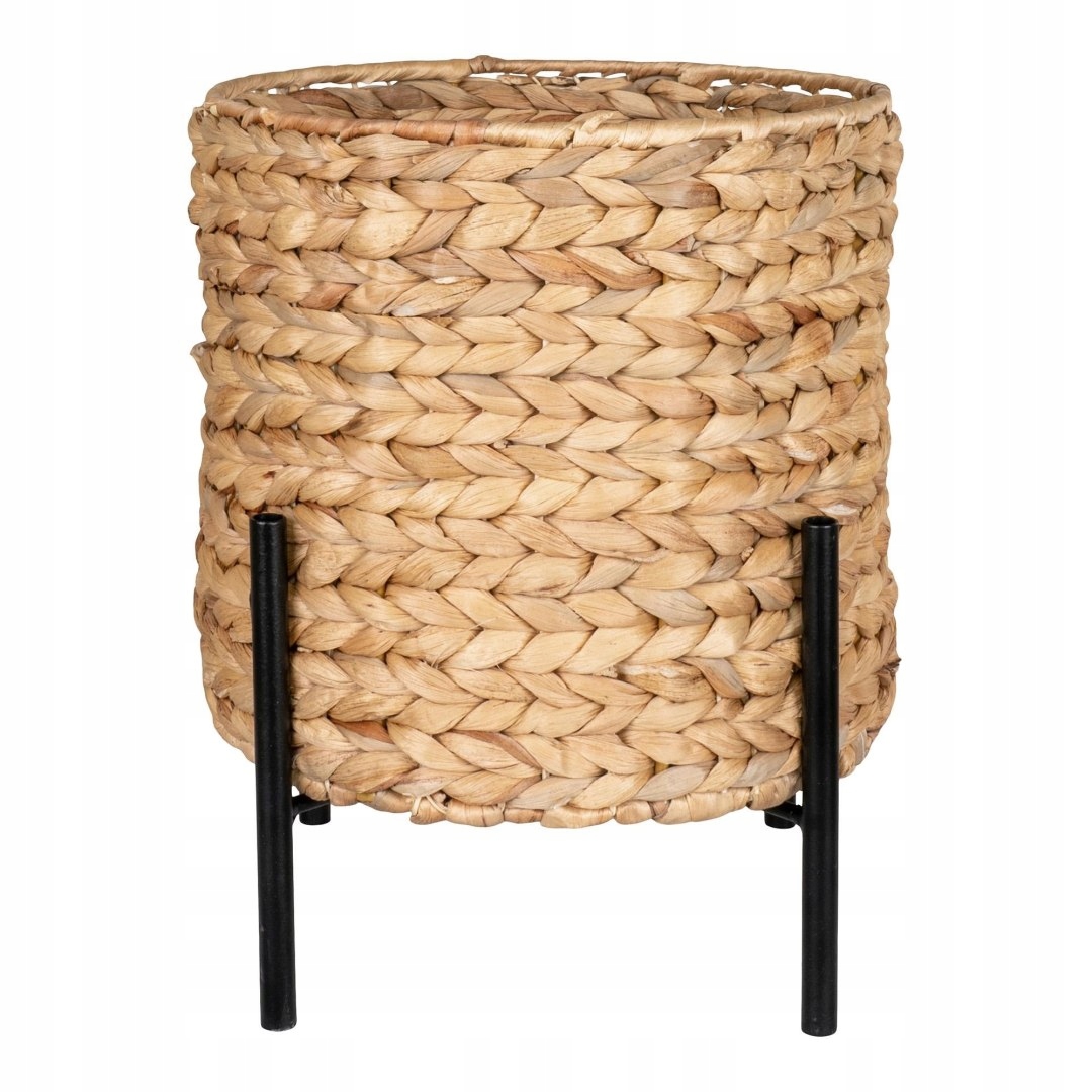 Květinový záhon/ obal na květináč Antas přírodní/ černý