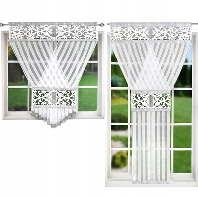 Komplet Balkonowy Panele Dekoracyjne Z Cyrkoniami V-ki Woal Taśma 240X250