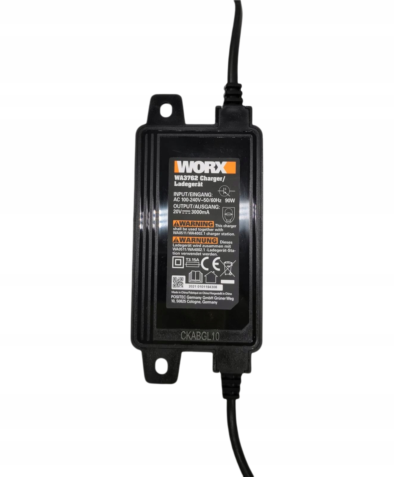 

Worx – Zasilacz (100-240V, 20V, 90W) 50037168