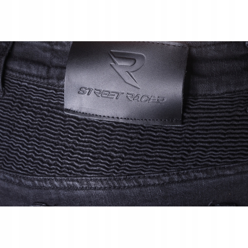 Jeansy motocyklowe Street Racer Spike II CE czarne Rozmiar: W42/L32 Materiał jeans
