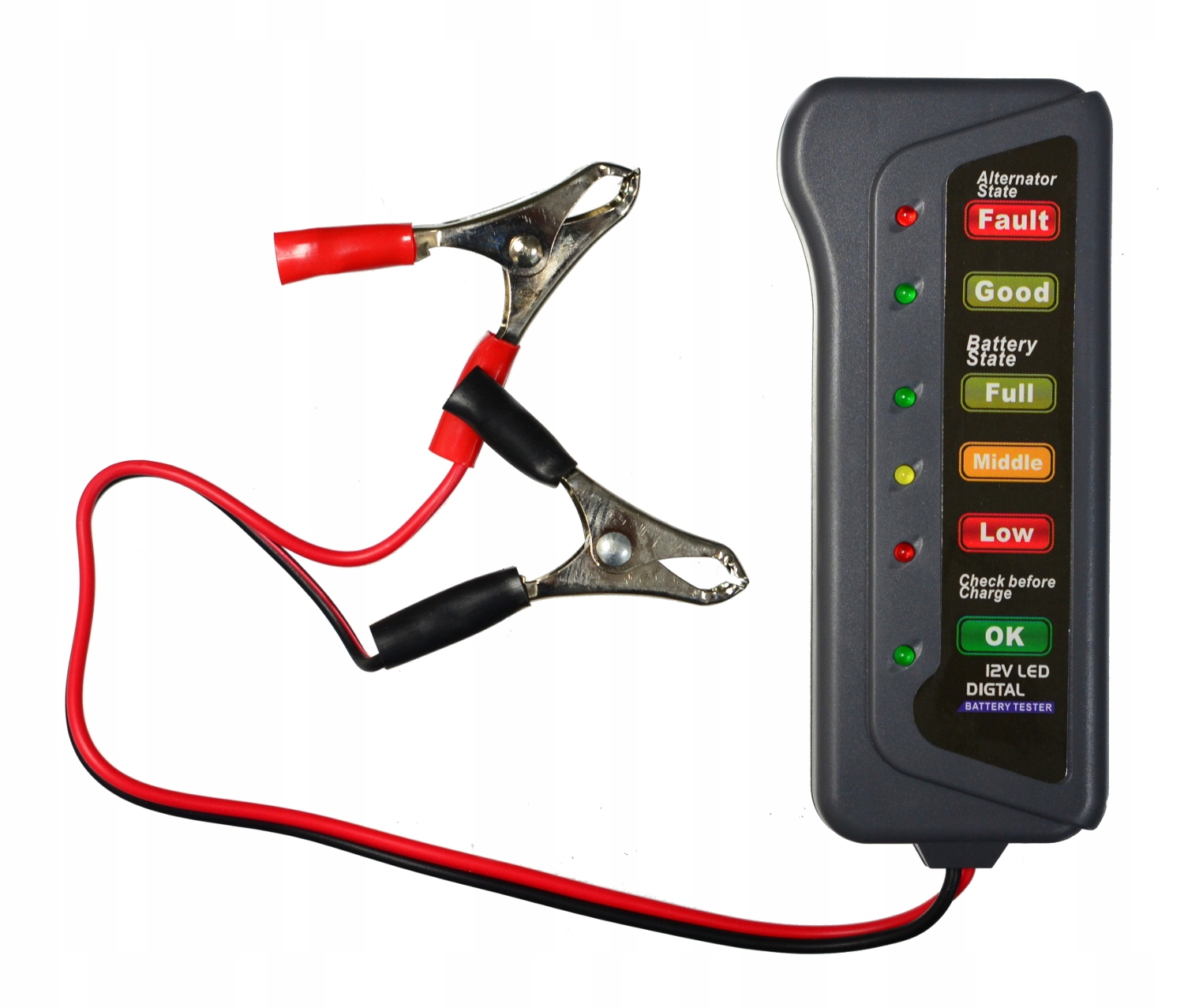 Tester naładowania akumulatora i alternatora 12V