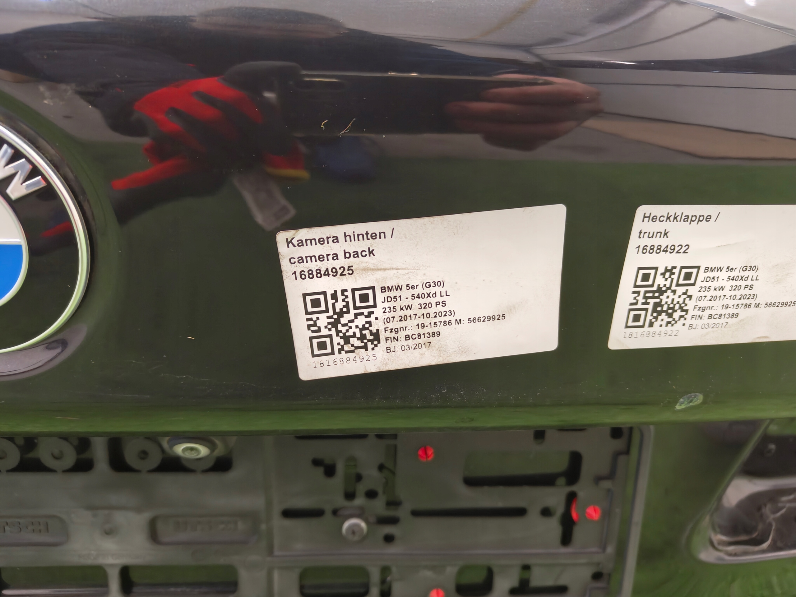 BMW 5 G30 boot door boot 475 KAMERA ELEKTRYKA