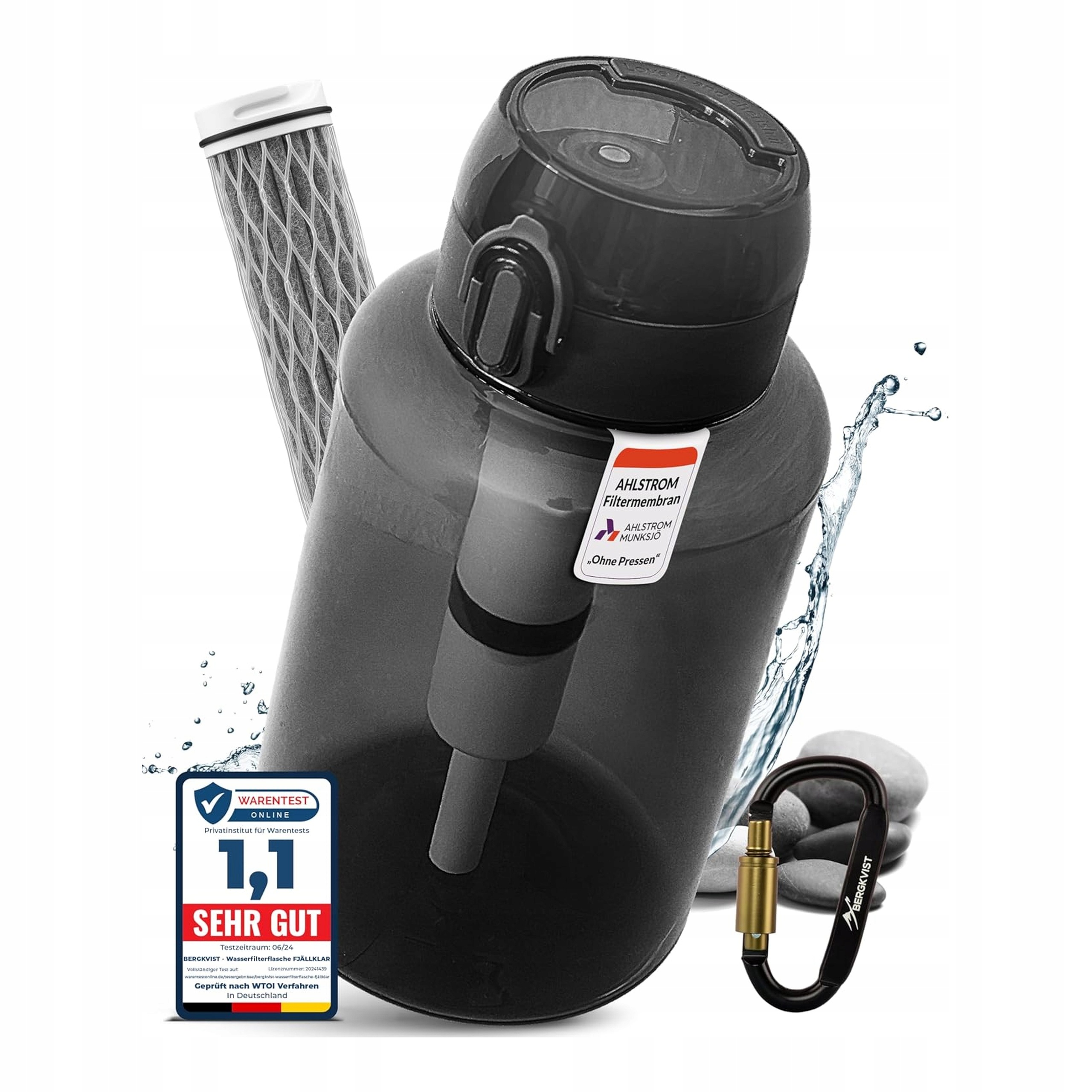 Butelka z Filtrem do Wody 1L Bergkvist Outdoor Turystyczna na Kemping