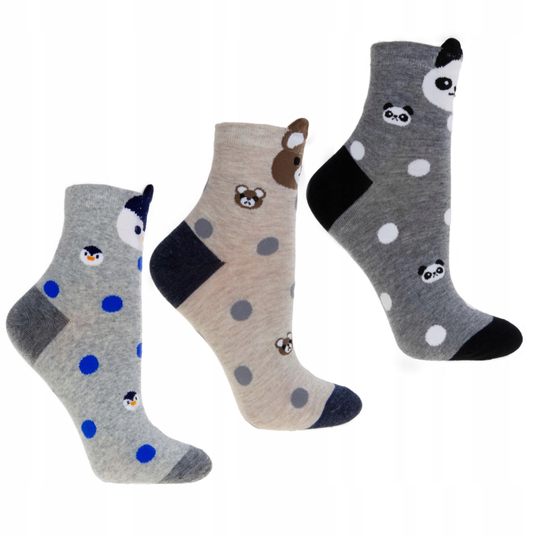 

Skarpety damskie 3-PARY Socks zwierzaki 38-41