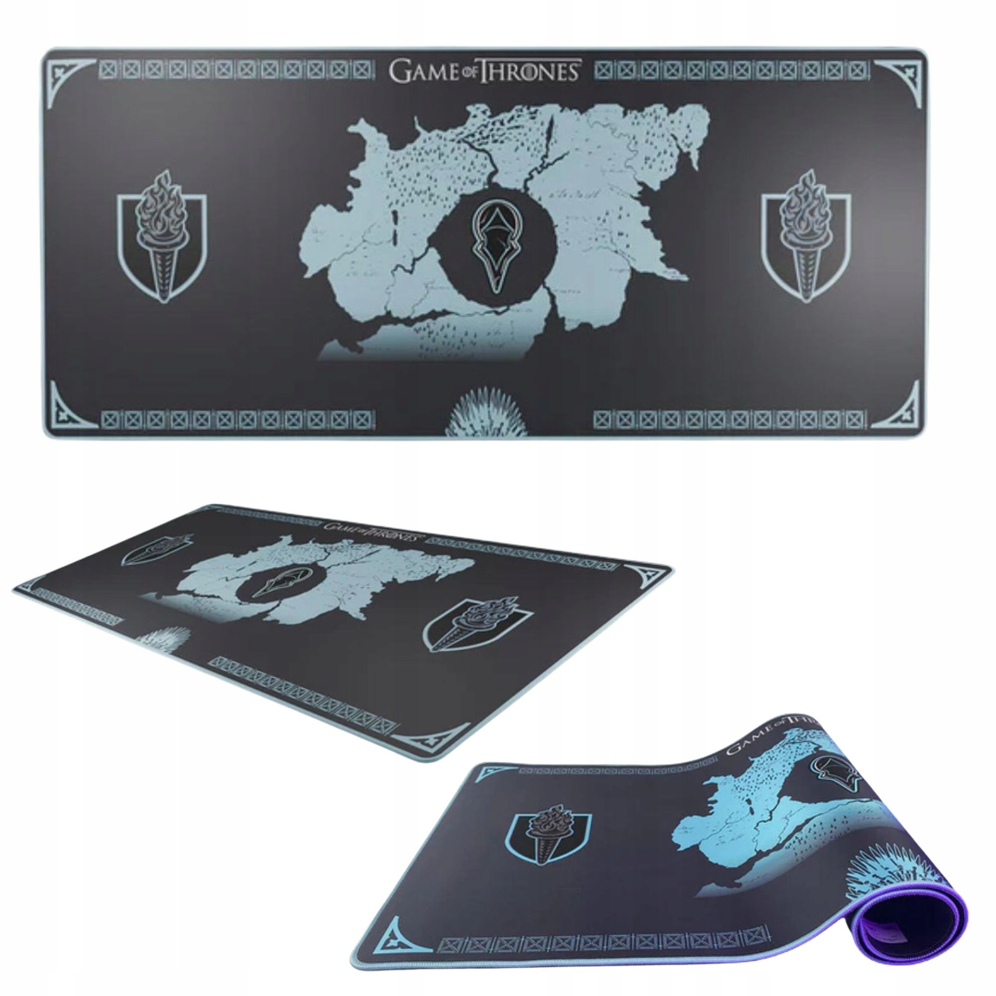 Podkładka na biurko Gamingowa Game of Thrones Night King Czarna 90x40cm XXL