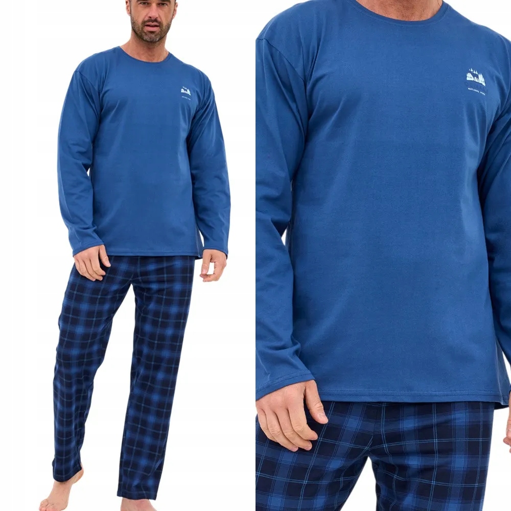 Pánské Pyžamo Cornette 124 Denali 2 XXL 52 Tmavě modrá