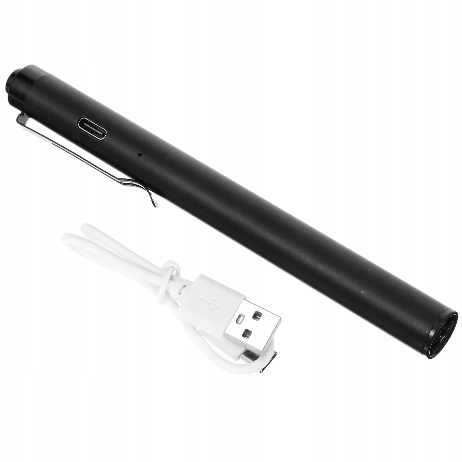 RĘCZNA LAMPA PIÓRO ŁADOWANA LAMPKA LED ZE ŹRENICĄ I LINIJKĄ Marka bez marki