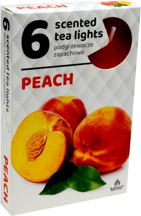 Podgrzewacze zapachowe 6 sztuk, zapach BRZOSKWINIA