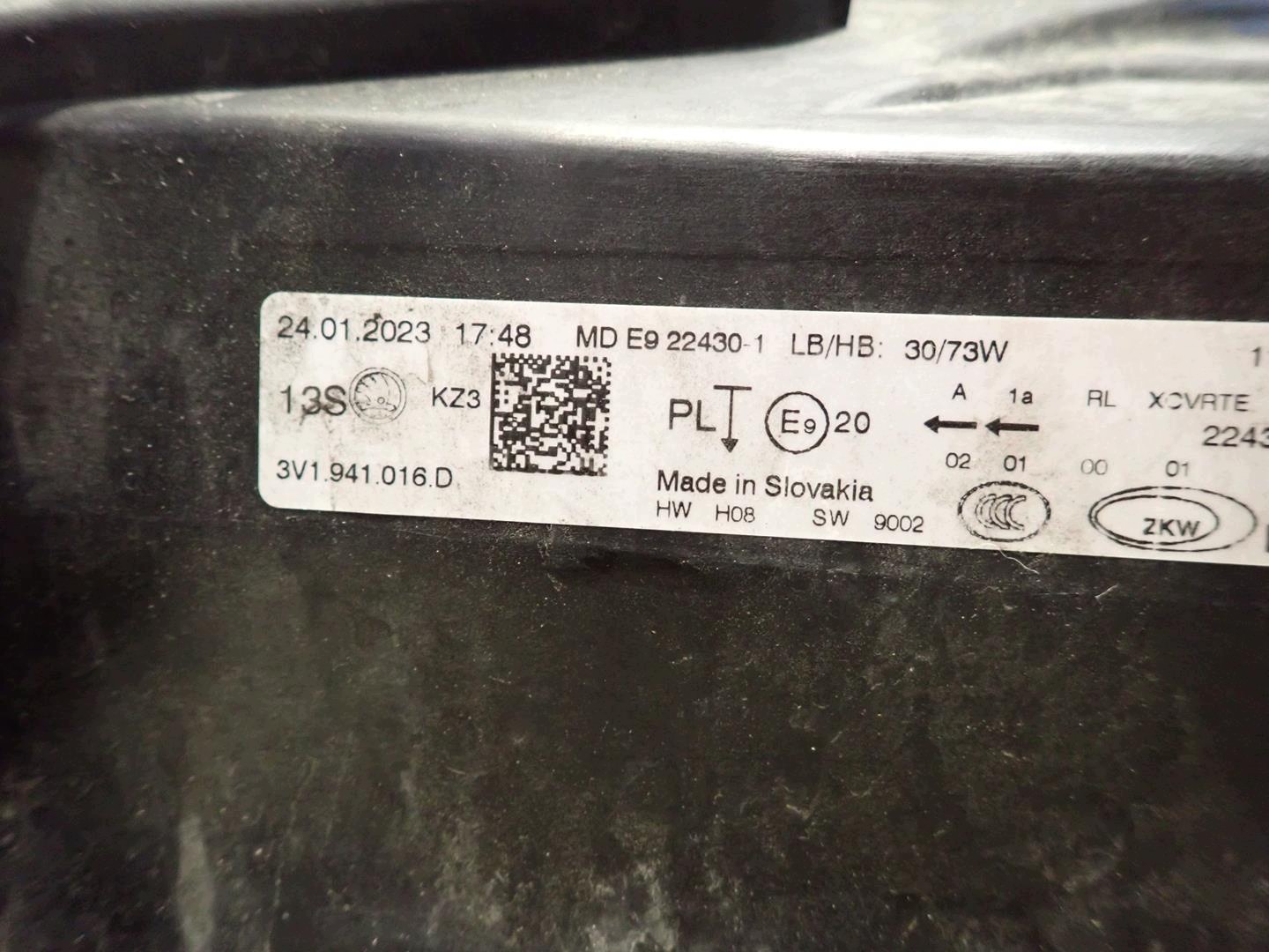light front front right SKODA SUPERB III LIFT 2019- FULL LED 3V1941016D