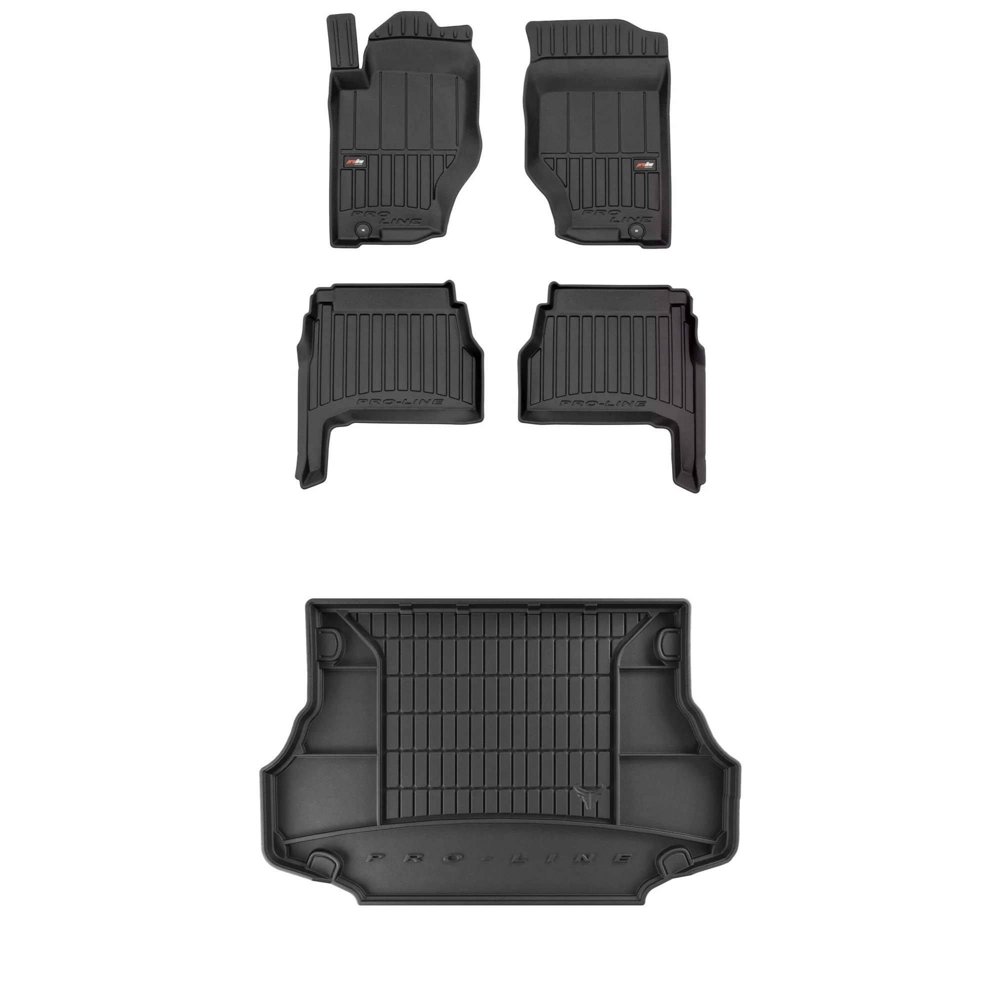 Gumová sada 3D kobercov a rohoží Kia Sorento I 2002-2009 s organizérom