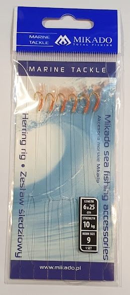 Mikado ZESTAW ŚLEDZIOWY - 6 x 25 cm - hak 9 LS-A032-9