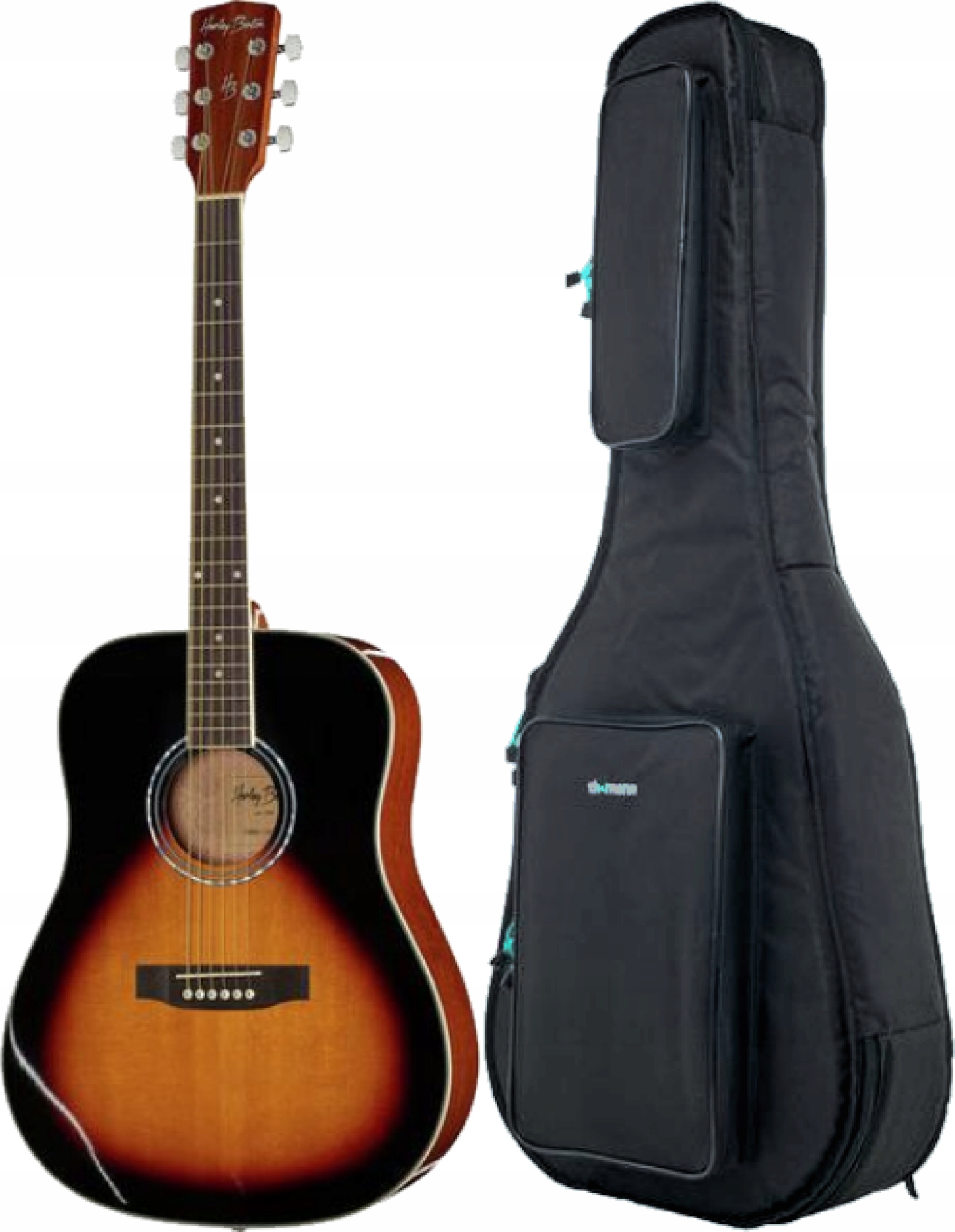 Akustická kytara Harley Benton D-120VS Vintage Sunburst s obalem Set
