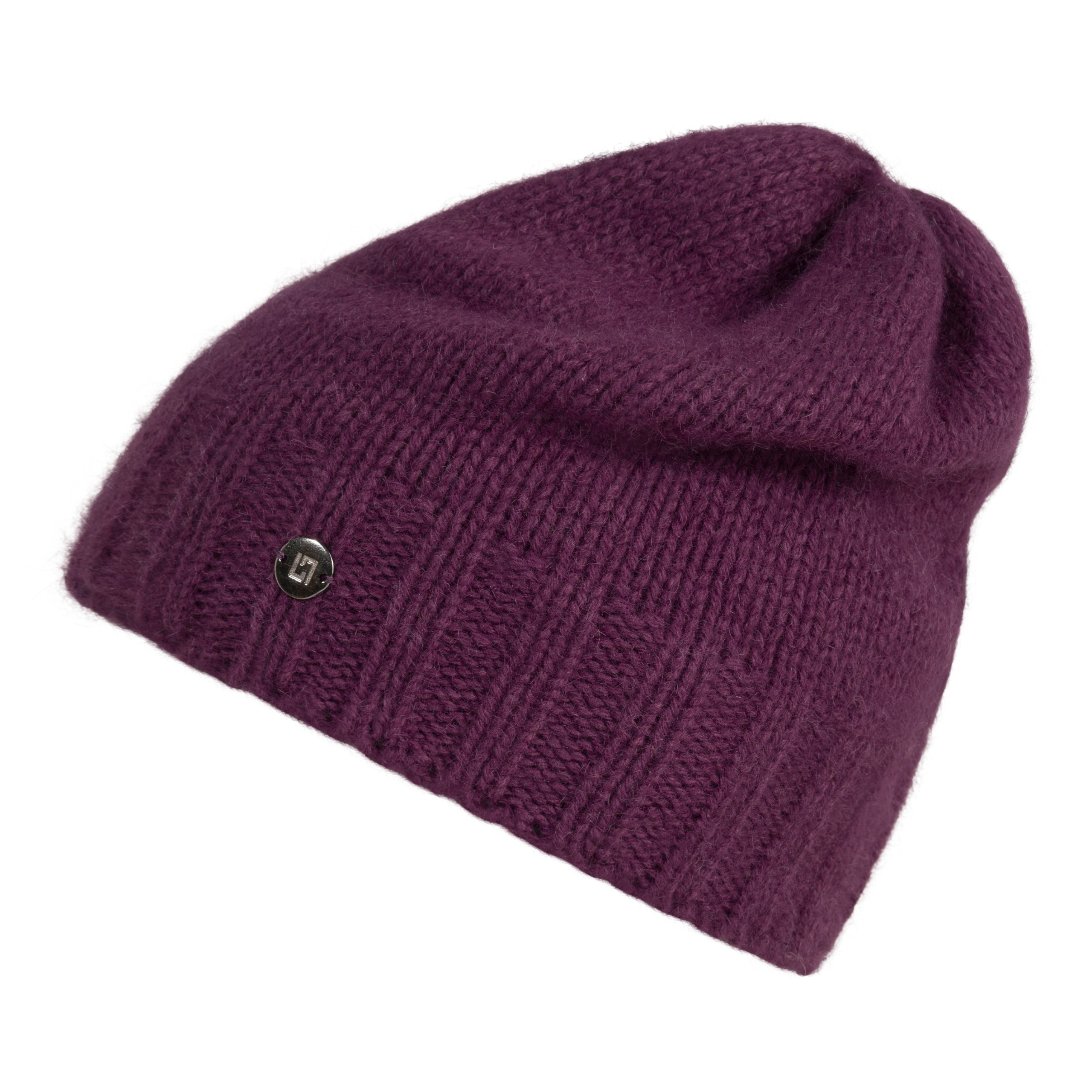 Dámská čepice čepice Angora Loman Neral Polska Švestka