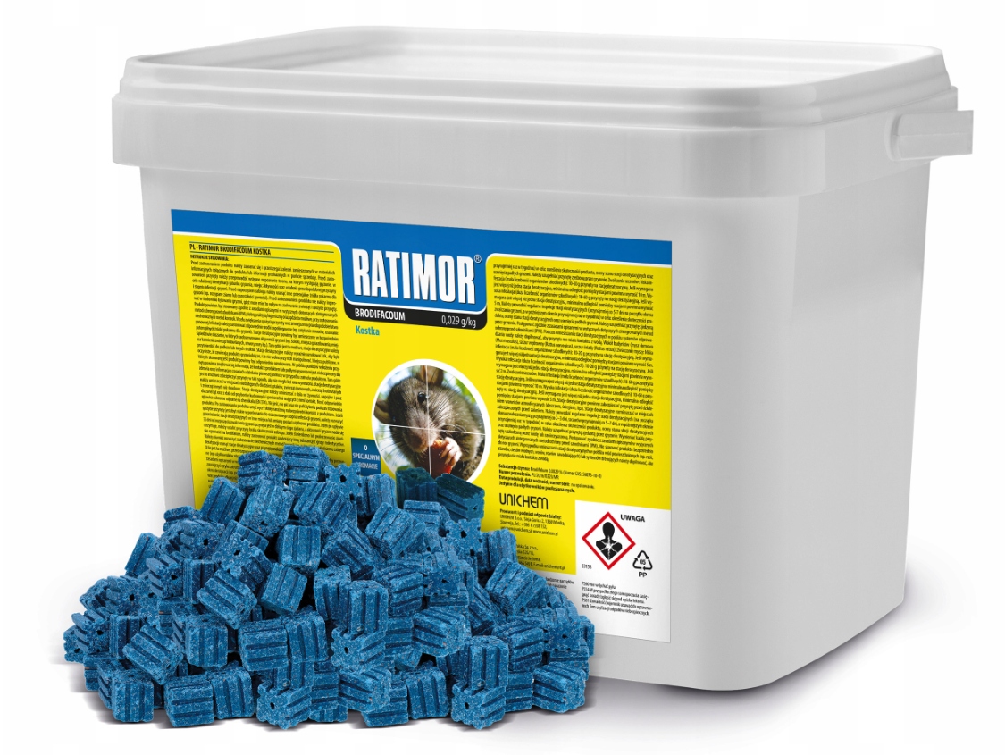 Ratimor Trutka na myszy i szczury Kostka woskowa Brodifakum 29ppm 3kg