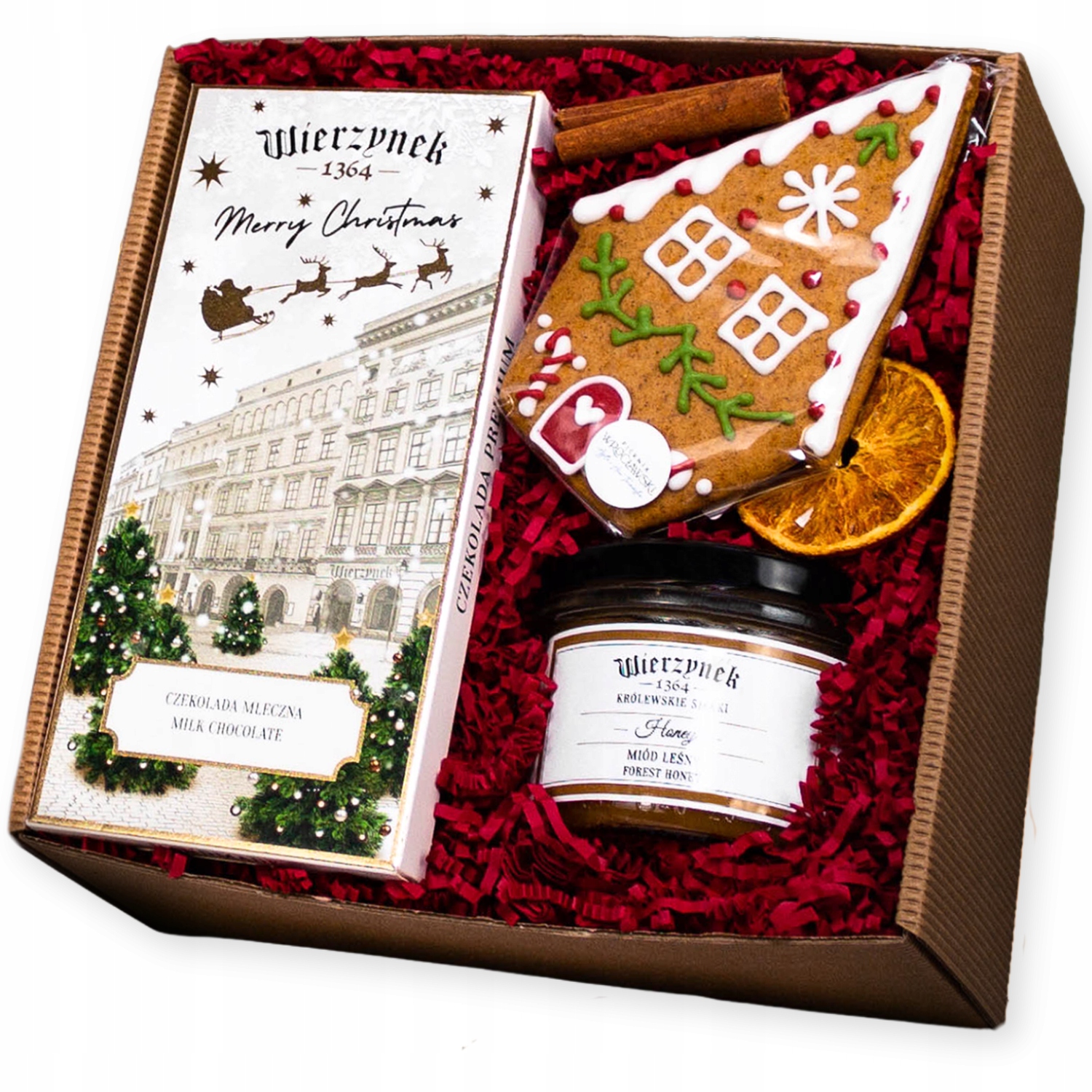 Levně Exkluzivní Box s produkty od Wierzynek Dárek k Vánocům Perník Med